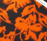 Orange jacquard floral design